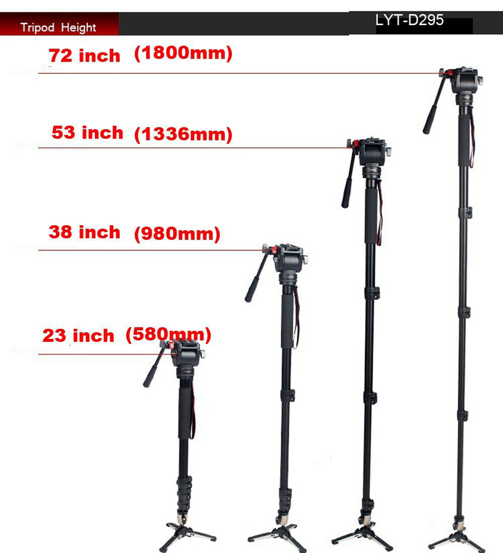 Heavy Duty Monopod with Fluid Head for DSLR