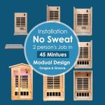 Xmatch 2-Person Outdoor Infrared Sauna with Bluetooth