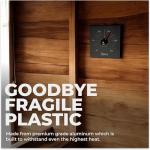 LUMERAM Aluminum Sauna Thermometer with Large Numbers