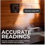 LUMERAM Aluminum Sauna Thermometer with Large Numbers