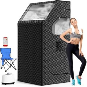 Portable Home Sauna Tent with Timer and Remote Control