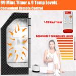 Portable Home Sauna Tent with Timer and Remote Control