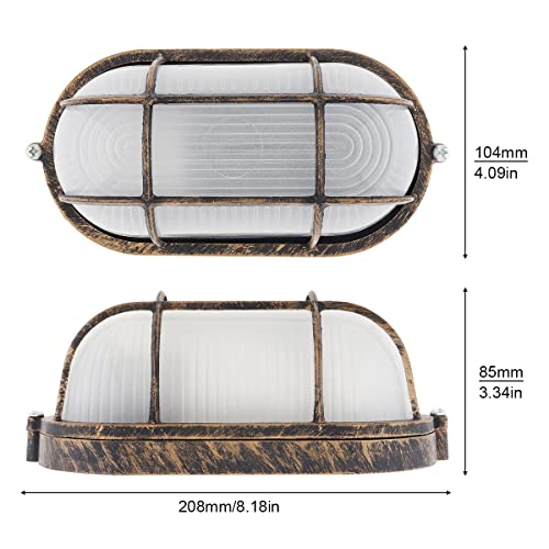 Antique Copper Nautical Light for Sauna Walls