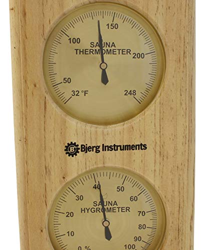 Bjerg Instruments 2-in-1 Sauna Thermometer & Hygrometer
