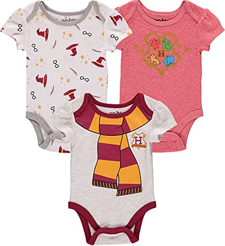 Harry Potter Baby Girls Bodysuit Set - 3 Pack