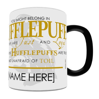 Hufflepuff Morphing Mug with Personalized Sorting Hat Quote