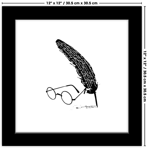 Harry Potter Glasses & Quill Wall Art - 12" x 12