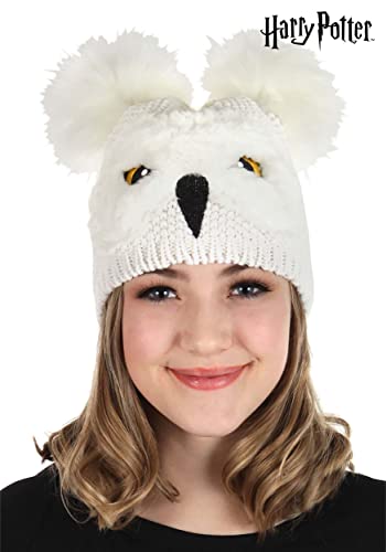 Harry Potter Hedwig Knit Beanie Hat - Standard White