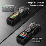 TIMMKOO 136GB AI Voice Recorder with Transcription