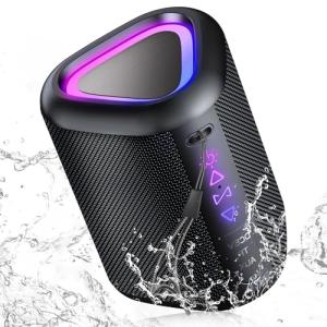 Aowoka Bluetooth Speaker with LED Light and 24H Playtime