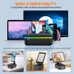 Bluetooth Speaker Phone Stand with LED Light