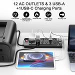 ALESTOR Surge Protector Power Strip with USB Ports