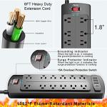 ALESTOR Surge Protector Power Strip with USB Ports