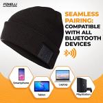 Foxelli Bluetooth Beanie Hat with Built-in Mic