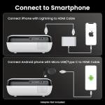 HAPPRUN 1080P Bluetooth Mini Projector with Speaker