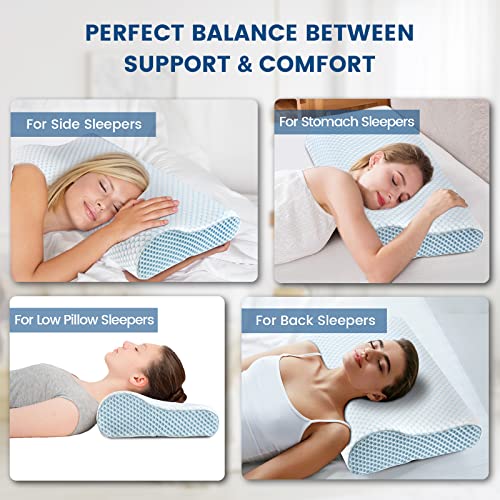 Ergonomic Memory Foam Neck Support Pillow