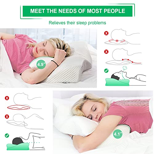 Elviros Contour Memory Foam Pillow for Neck Pain