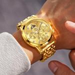 OLEVS Men's Stainless Steel Quartz Watch - Two-Tone