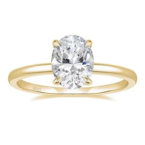 Sterling Silver 3-Carat Oval CZ Engagement Ring