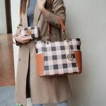 Red Checker MKF Tote Bag and Wallet Set