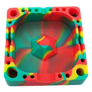 KUVIS Rasta Portable Silicone Ashtray for Smoking