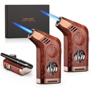 Windproof Jet Flame Torch Lighter 2-Pack