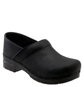 Dansko Men's Black Oiled Leather Professional Clogs