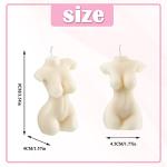 Female Body Shaped Soy Candle Set - White