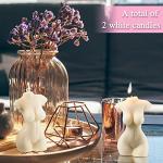 Female Body Shaped Soy Candle Set - White