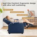 Electric Recliner Chair with USB Port and LED Lights