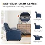 Electric Recliner Chair with USB Port and LED Lights