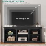YITAHOME Black Farmhouse TV Stand for 75/80 Inch TVs