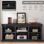 YITAHOME Black Farmhouse TV Stand for 75/80 Inch TVs