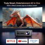 Alvar Smart Projector 2026 with 4K and Netflix