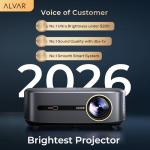 Alvar Smart Projector 2026 with 4K and Netflix