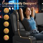 Triple Recliner Loveseat Sofa with Massage & Cup Holders