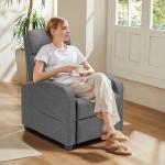 Adjustable Dark Grey Massage Recliner Chair
