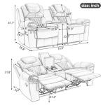 73" LED Recliner Loveseat with Cup Holder