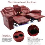 73" LED Recliner Loveseat with Cup Holder