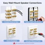 Cable Matters 5.1 Speaker Wall Plate with Banana Plug