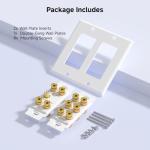 Cable Matters 5.1 Speaker Wall Plate with Banana Plug