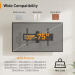 Perlegear Full Motion Corner TV Wall Mount