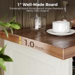 Casaottima Farmhouse TV Stand with LED Lights