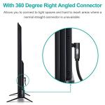 EMK 90 Degree Toslink Optical Cable - 5ft