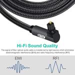 EMK 90 Degree Toslink Optical Cable - 5ft