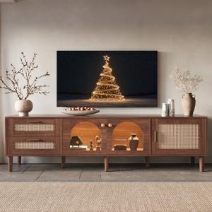 Merax 70" LED TV Stand with Cabinets and Drawers