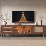Merax 70" LED TV Stand with Cabinets and Drawers