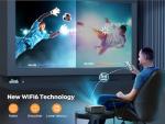 1080P WiFi 6 Bluetooth Projector for Home Theater