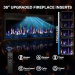 VITESSE 36" Electric Fireplace TV Stand for 80" TVs