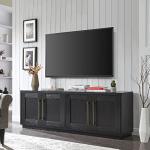 Henn&Hart Tillman Black TV Stand for 80" TVs